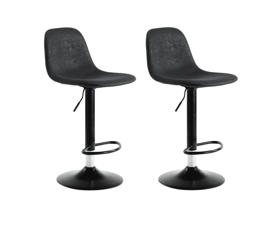 JGS® - Set van 2 Elegante Industriële Barkrukken, Hoogteverstelbaar en JGS® - Set van 2 Elegante Industriële Barkrukken, Hoogteverstelbaar en