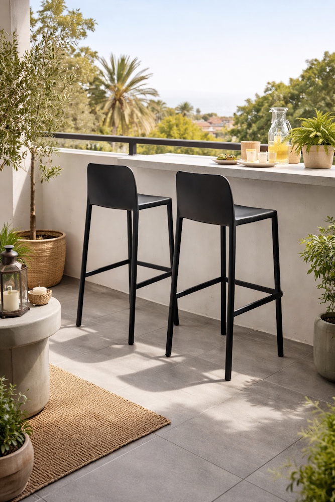 Barkruk Squid wit kunststof - Afbeelding 3