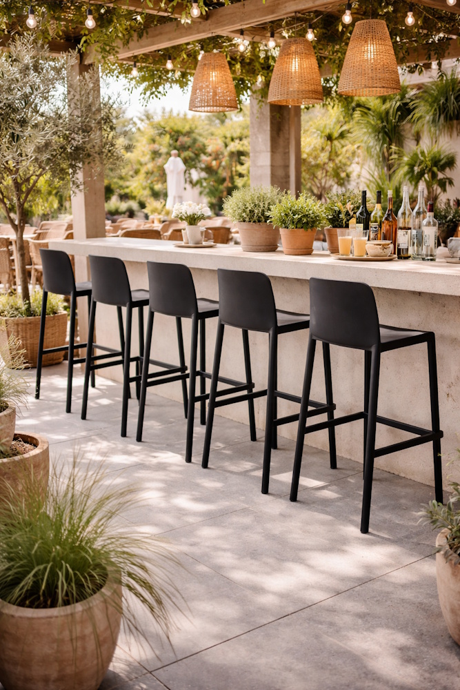 Barkruk Squid wit kunststof - Afbeelding 2