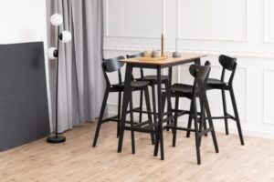 Marika barkruk zwart hout